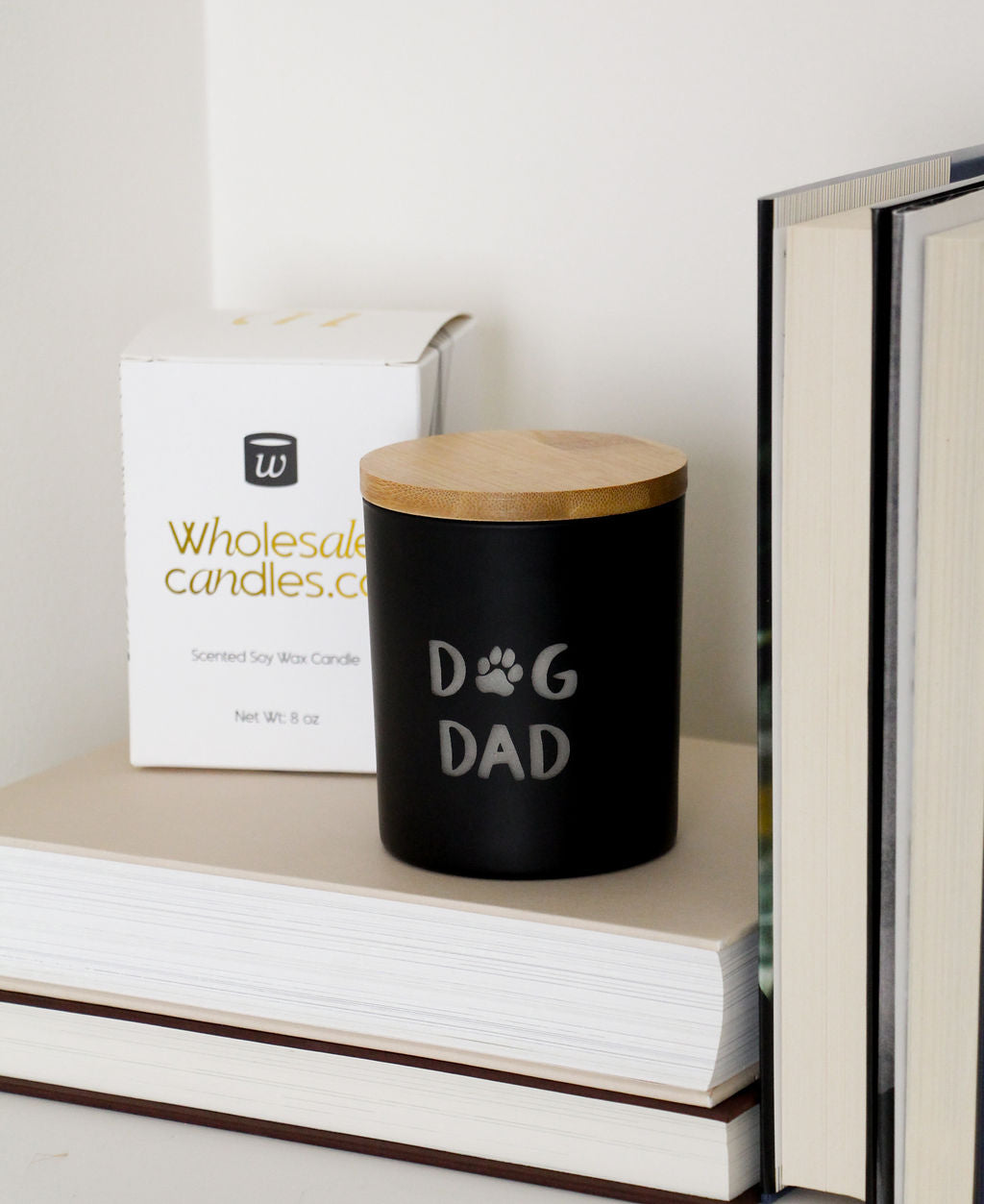 8 oz Custom Engraved Black Candles - Summer Scents - Wholesale Candle Co.