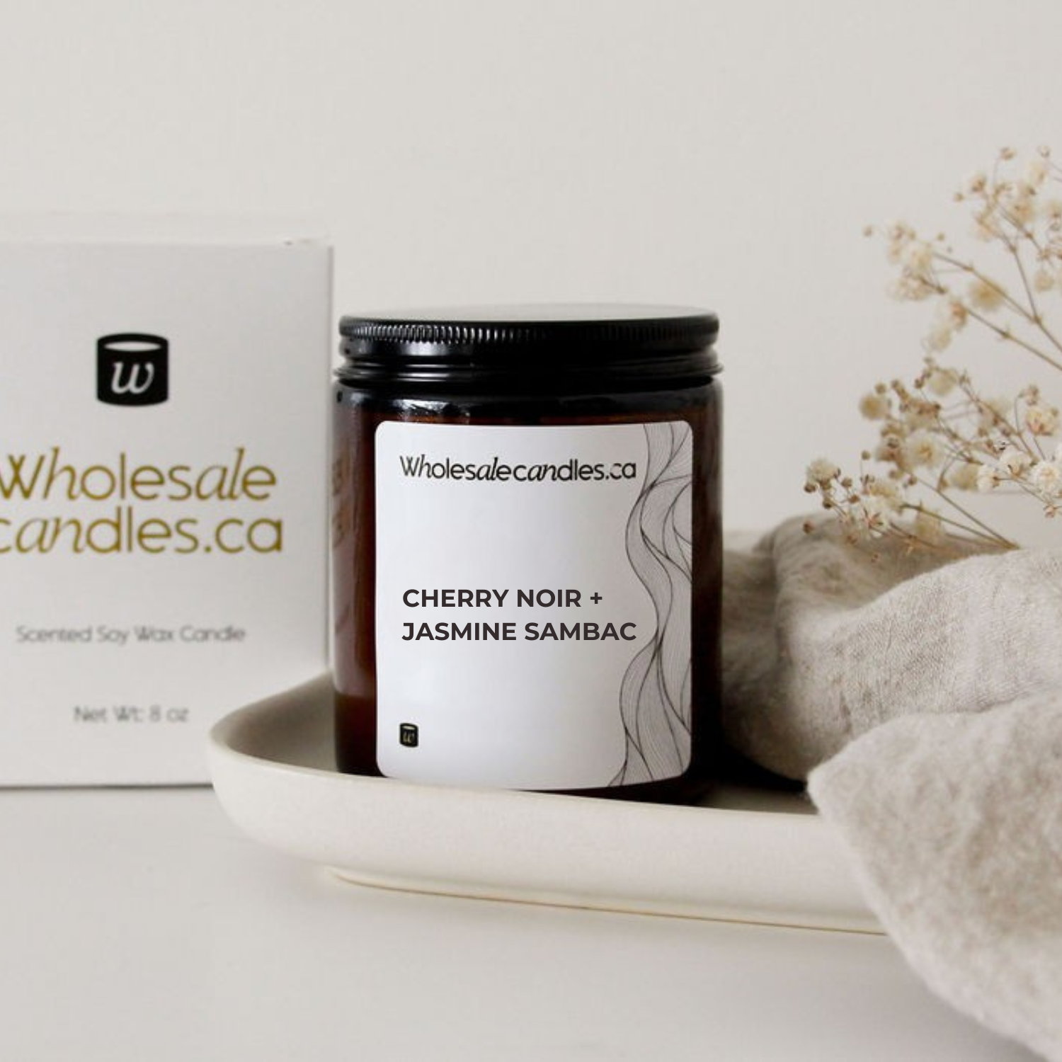 Cherry Noir + Jasmine Sambac - Wholesale Candle Co.