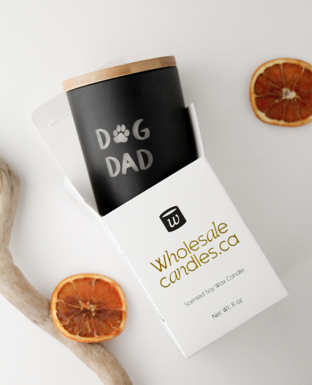 8 oz Custom Engraved Black Candles - Summer Scents - Wholesale Candle Co.