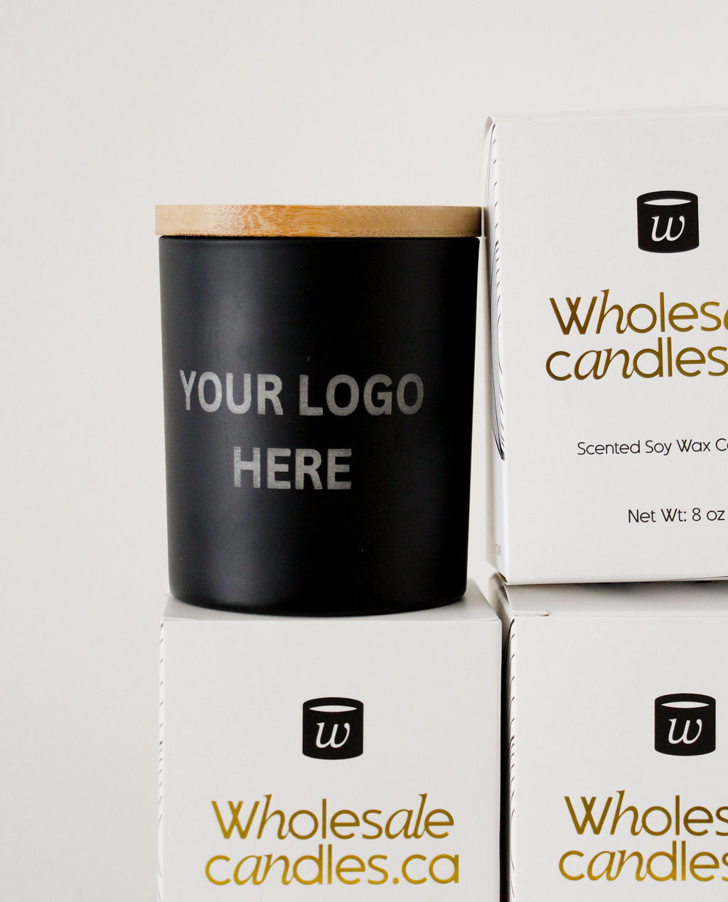 8 oz Custom Engraved Black Candles - Summer Scents - Wholesale Candle Co.